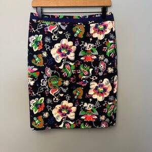 Boden Floral Pencil Skirt